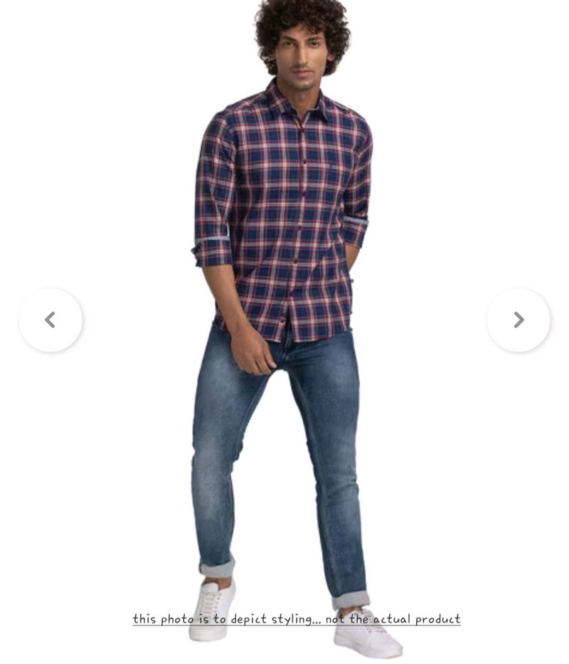 Indian Terrain Men Checkered Casual Slim Fit Shirt