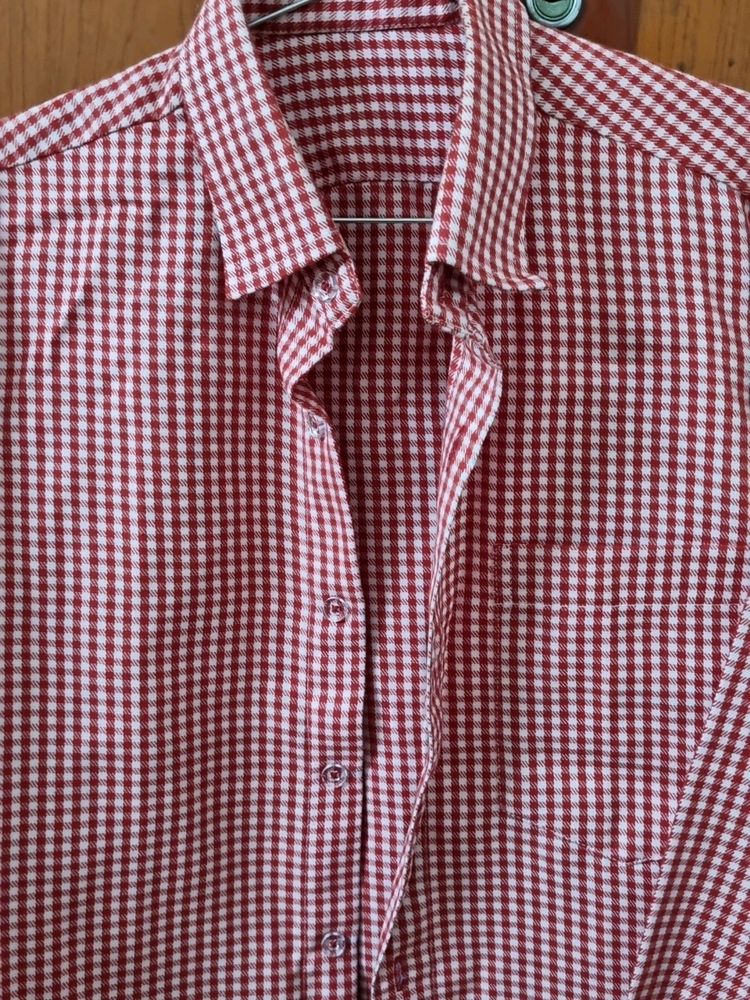 Red & White  Colour Checked Shirt