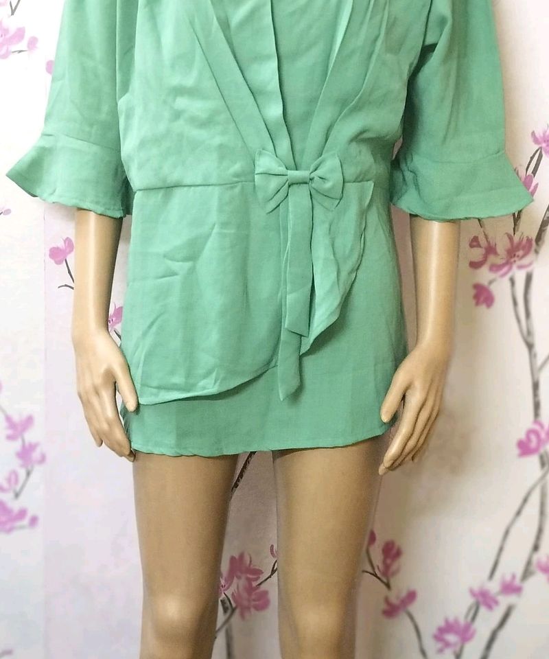 Top latest double court Sea green fancy/western/Un