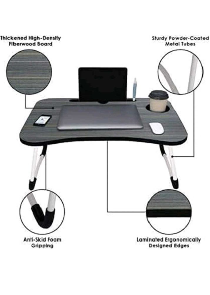 Foldable Wooden Laptop Study Office WFH Table