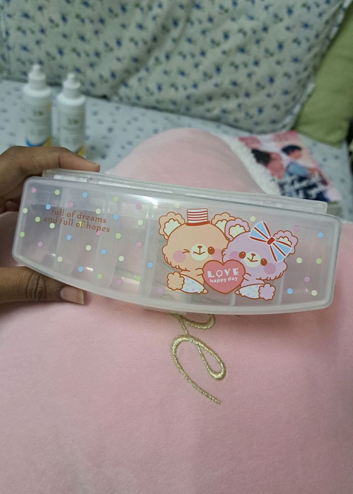 Cute Kawaii Bears 7 Days Weekly Pill Case Box