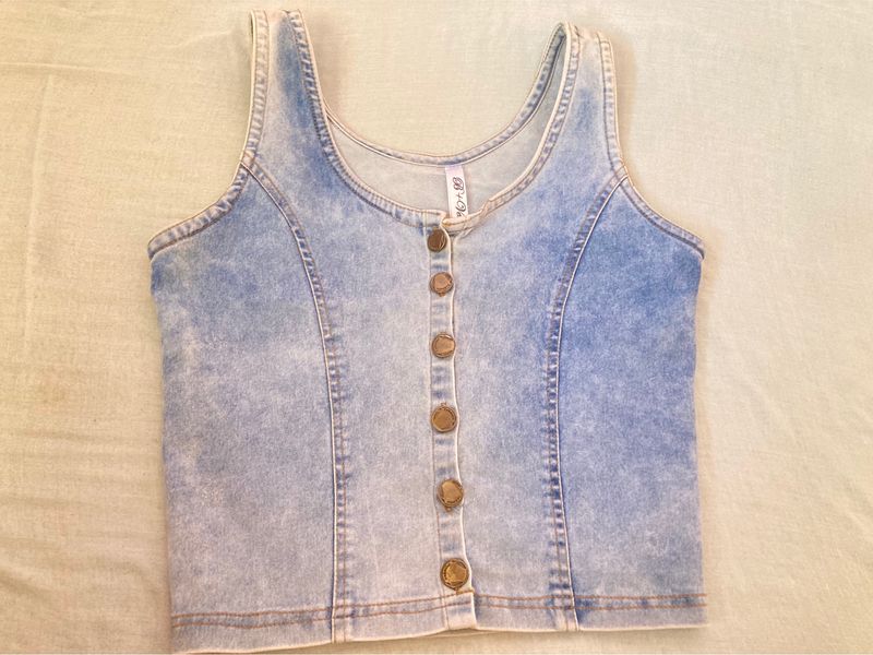 Denim Crop Top