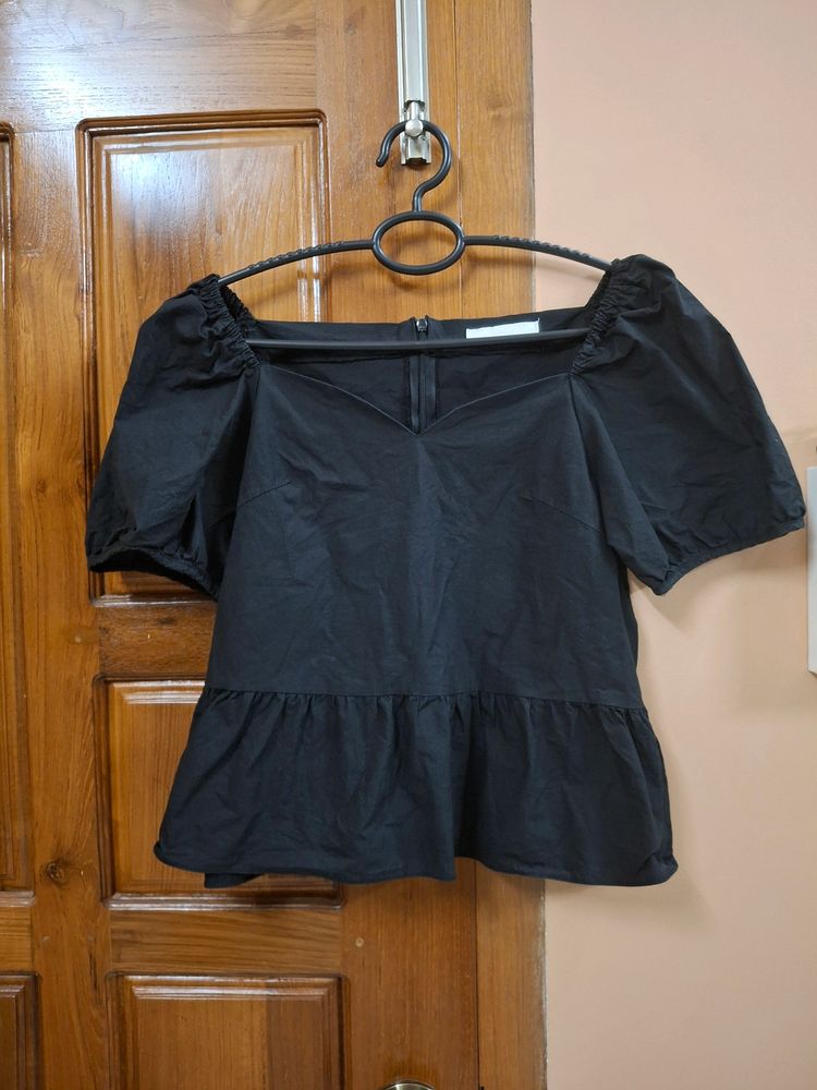 Peplum Black Tops