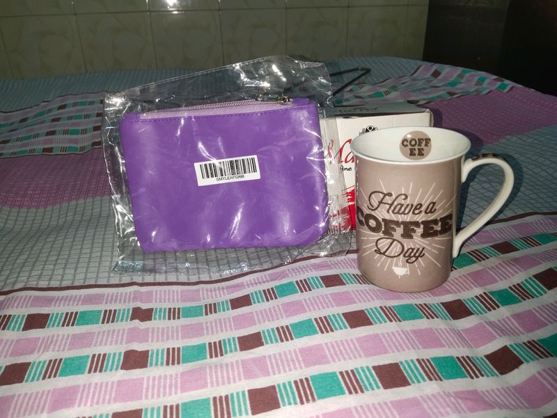 Combo Of Pouch And Coffee Mug Gifts,set