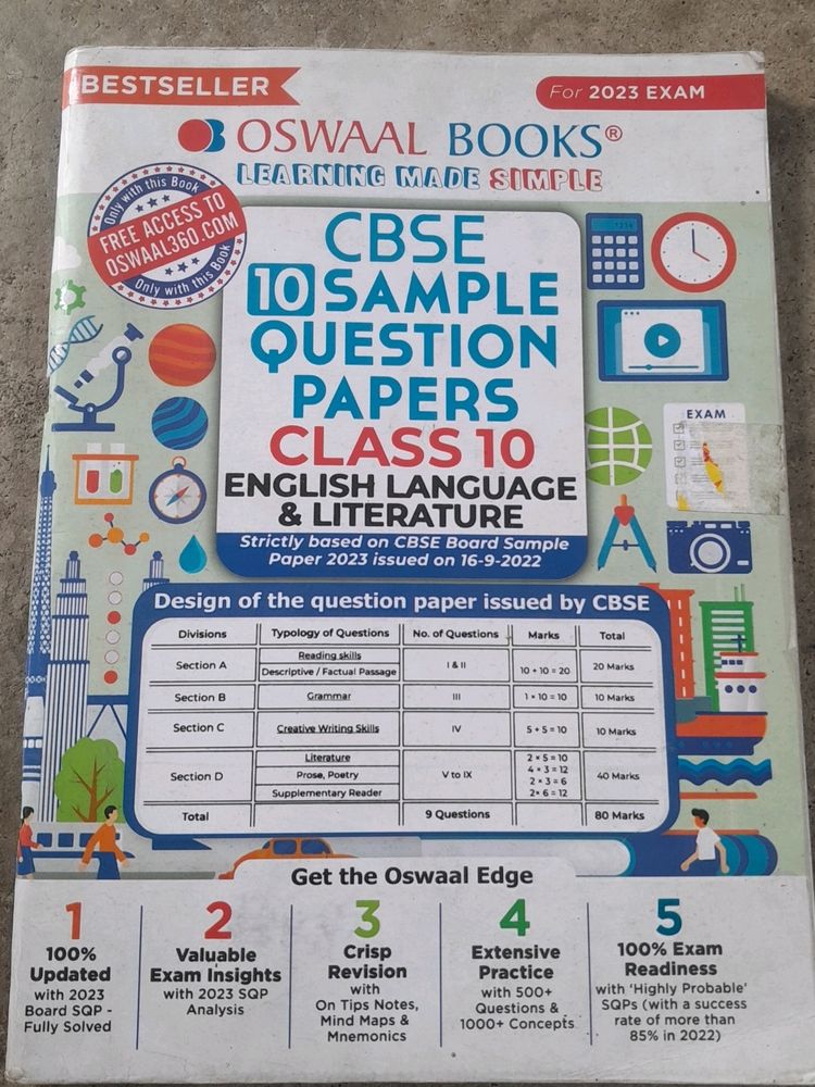 Oswaal English Sample Paper Class 10 Cbse Pattern