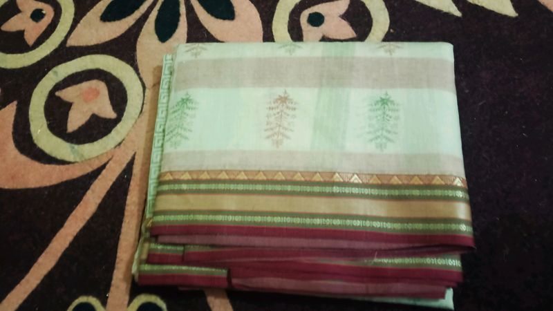 Tree Cotton Saree