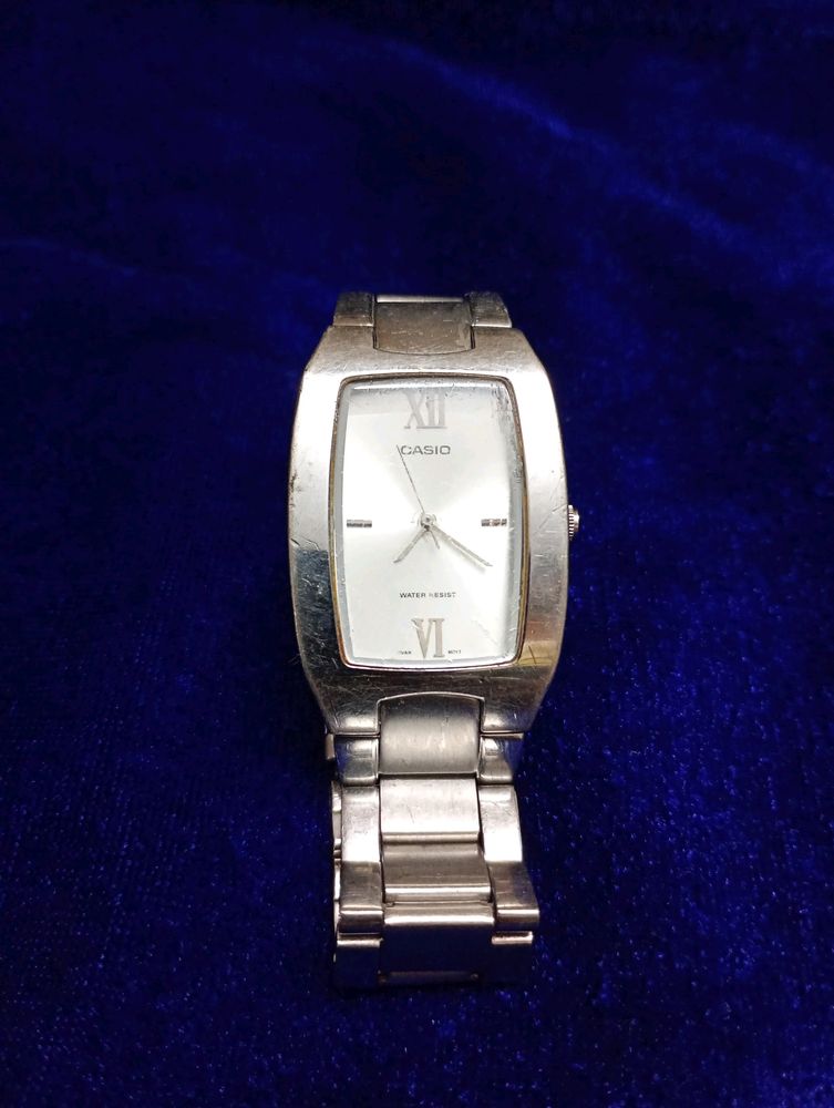 Casio White Full SS Watch