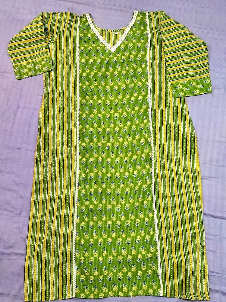 Pure Cotton Kurti With Side Pocket