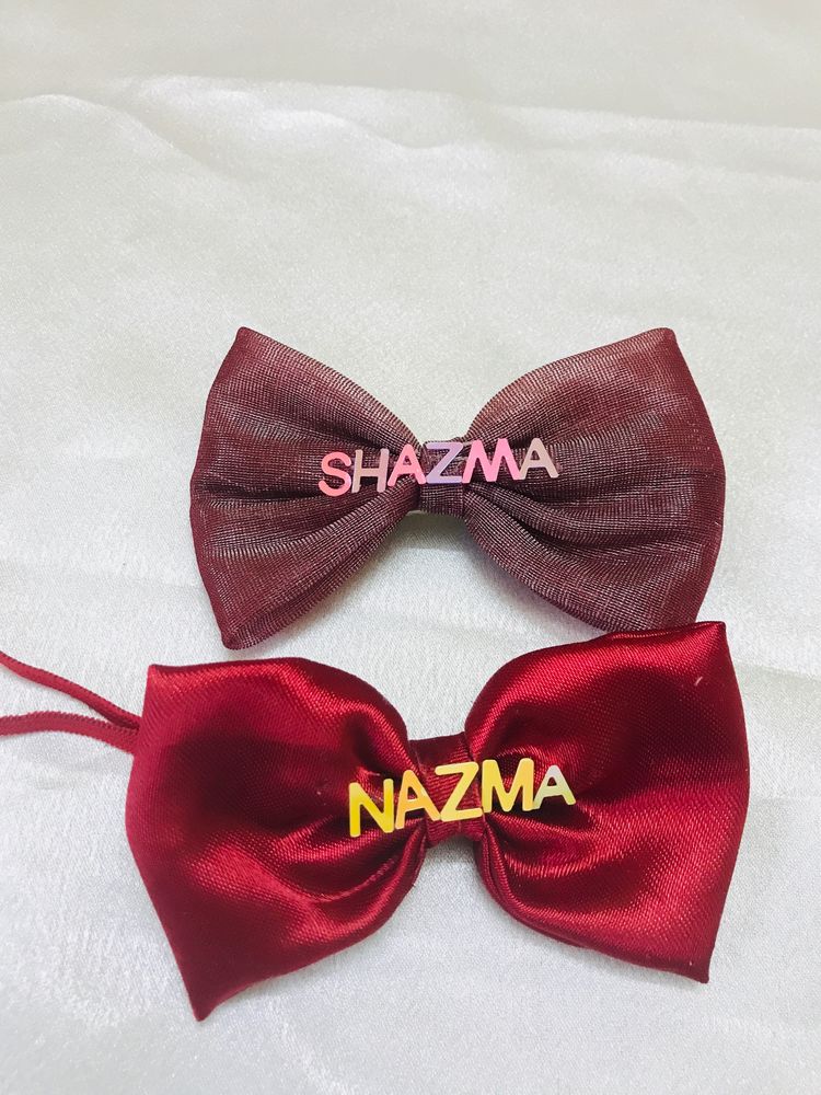 Custermised Name Head Band And Bow Clips