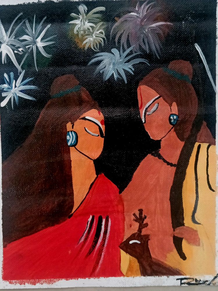 Ram Sita Abstract Painting No Coins❌