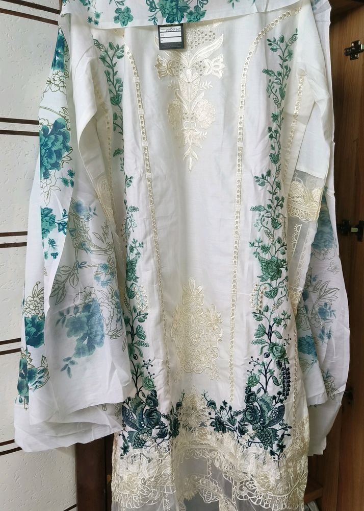 New White Chikankari Suit