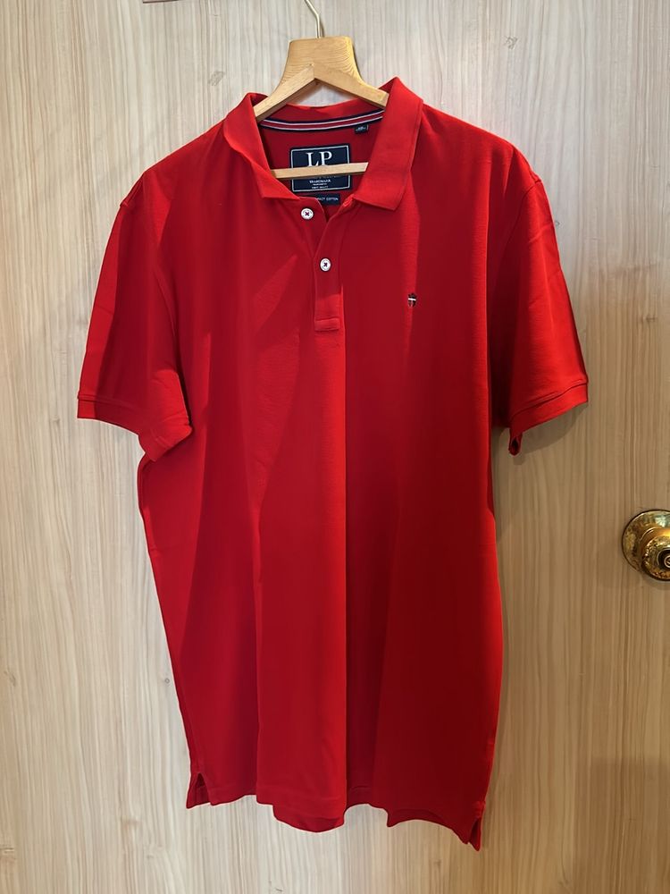 Red Louis Philippe Polo T-shirt