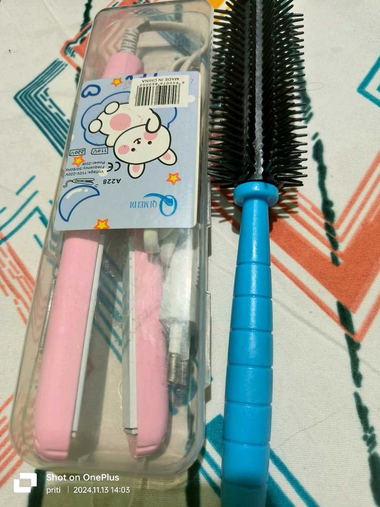 Mini Hair Straightener Nd Comb 🪮