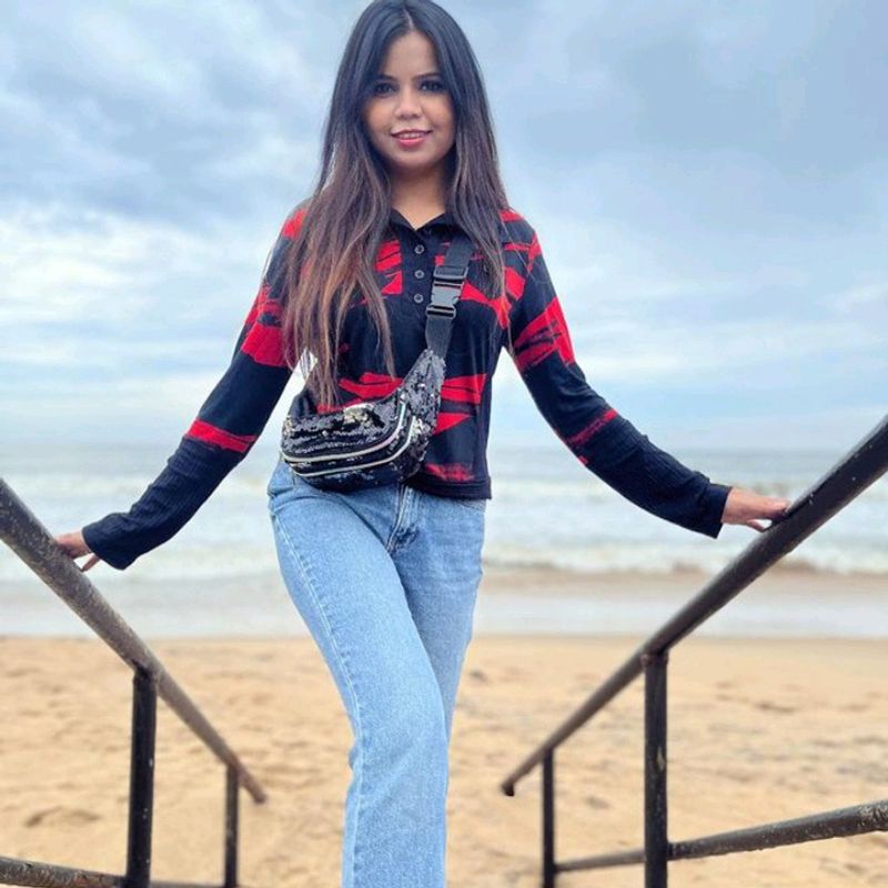 Red And Black Gorgeous Top