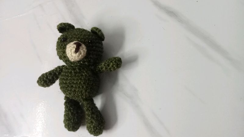 Dark Green Crochet Teddy