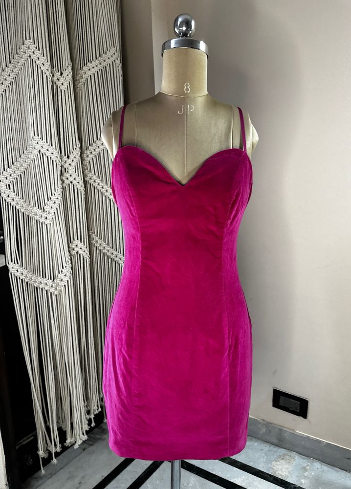 Hot Pink Short Dress (Bust Upto 36)