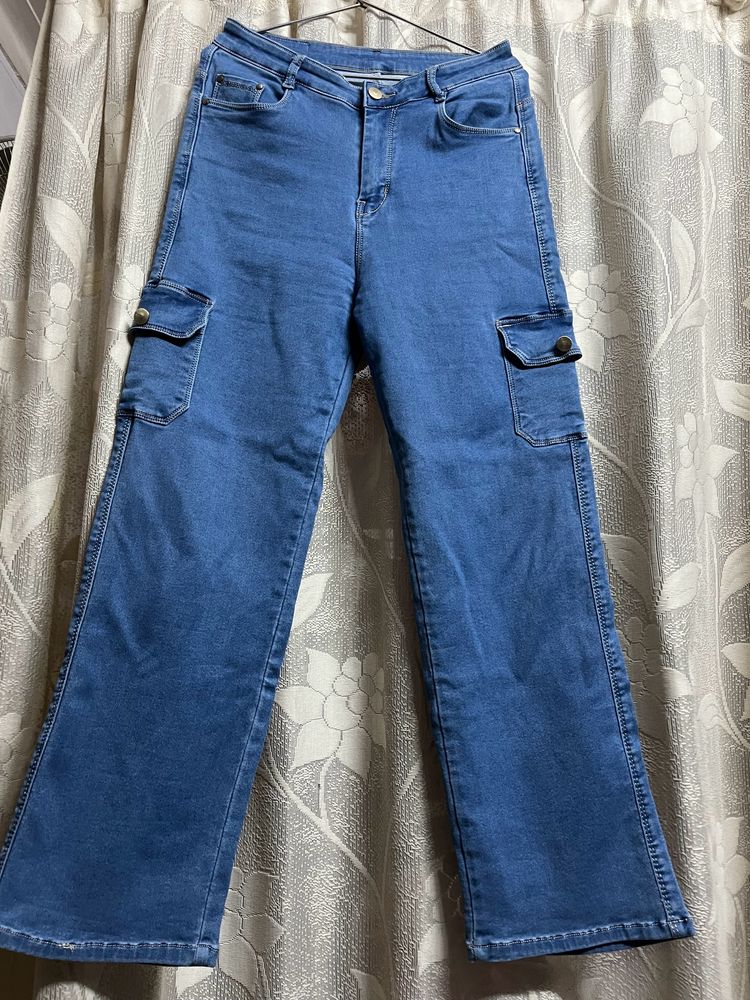 Blue High Waist Denim Jeans