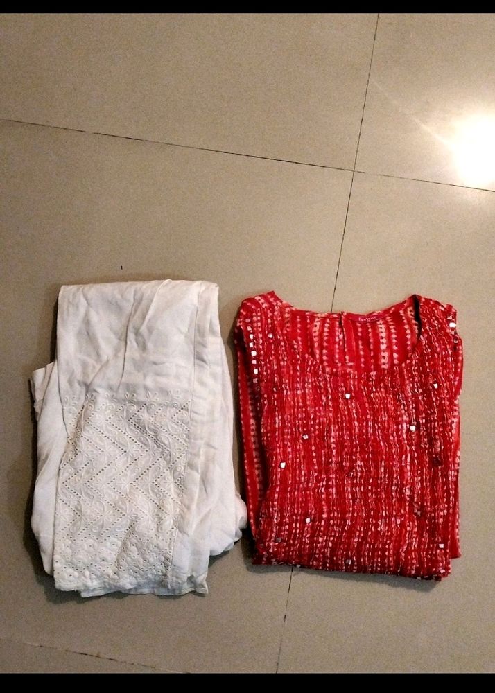 Fashor Kurta+ Chikankari Pants