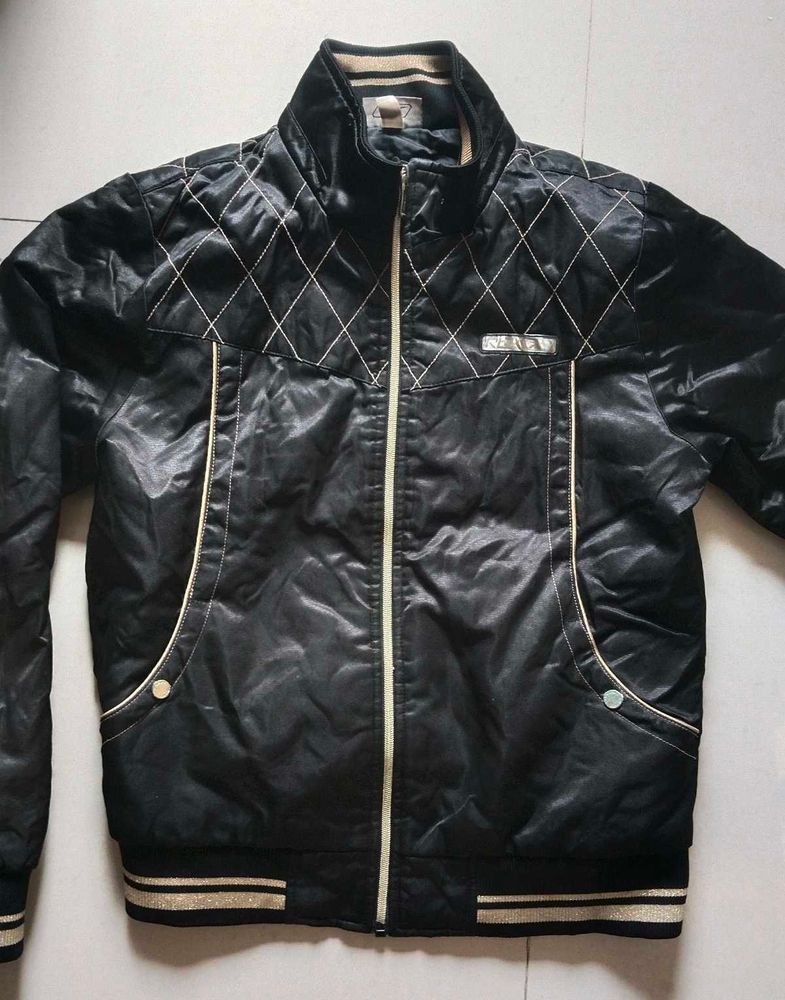 Black Reebok bomber jacket