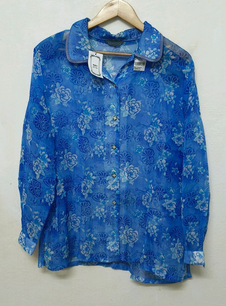 Trendy New Sky Blue Shirt For Women