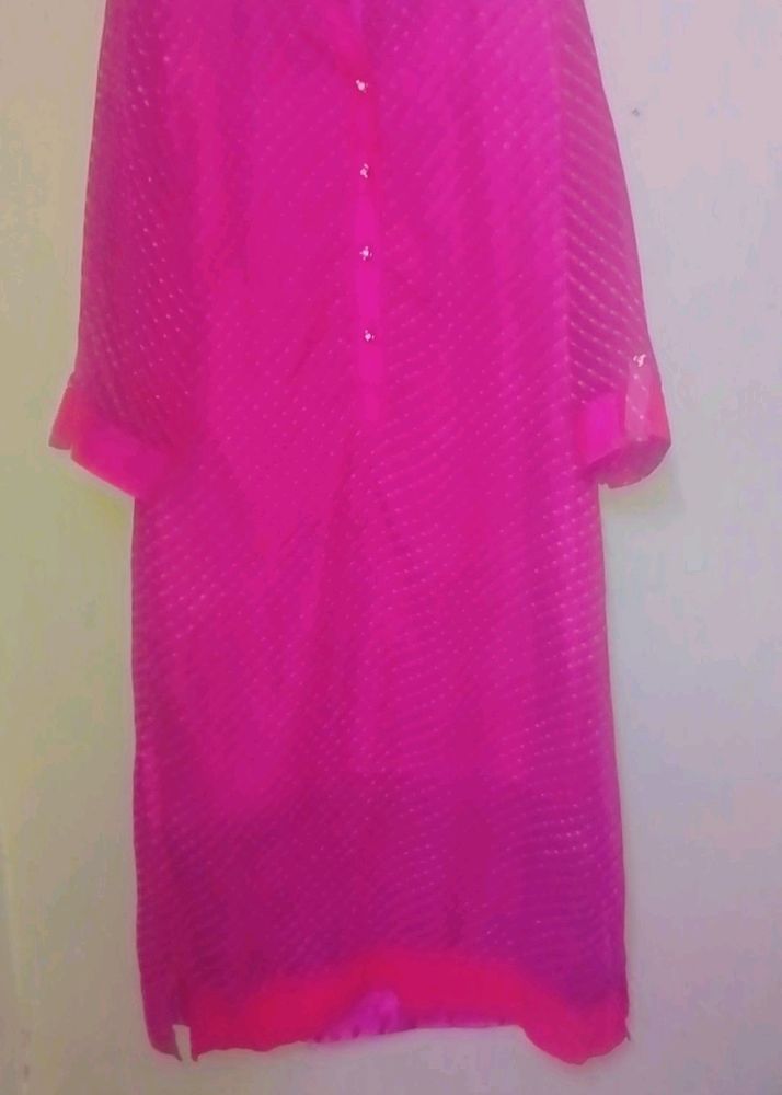 Beautiful Pink Kurti For Girls