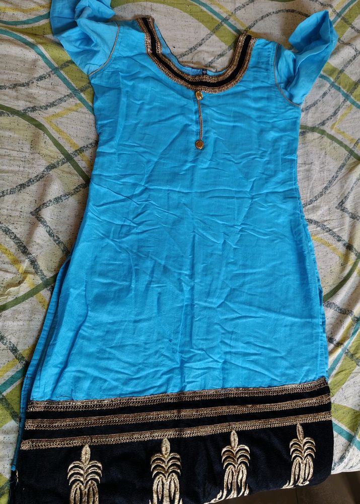 Fantabulous Aqua Blue Kurta