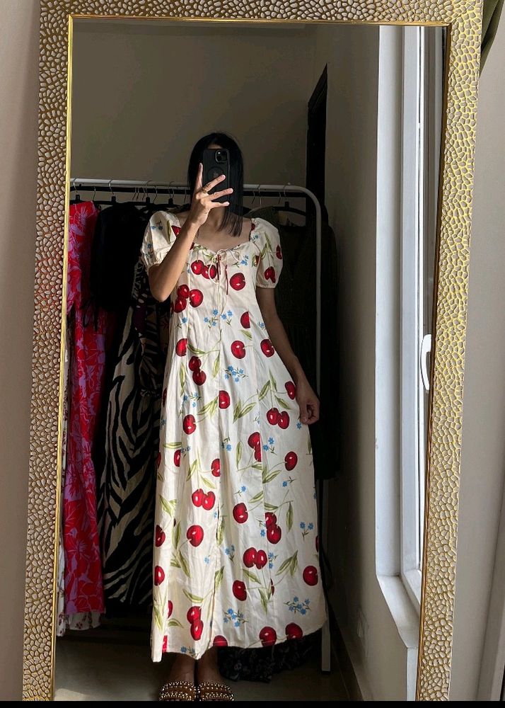 Cherry Print Dress(Swap Available)