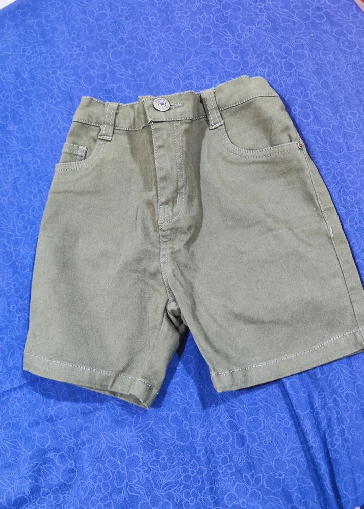 Babyhug Olive Green Shorts 3-6 Years