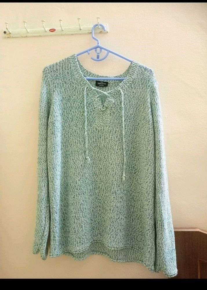 Cyan Woven Sweatshirt