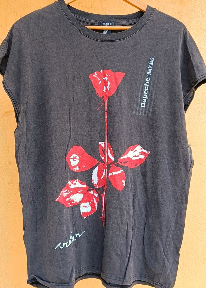 Forever21 Depeche Mode 80s Violator Rose Muscle T