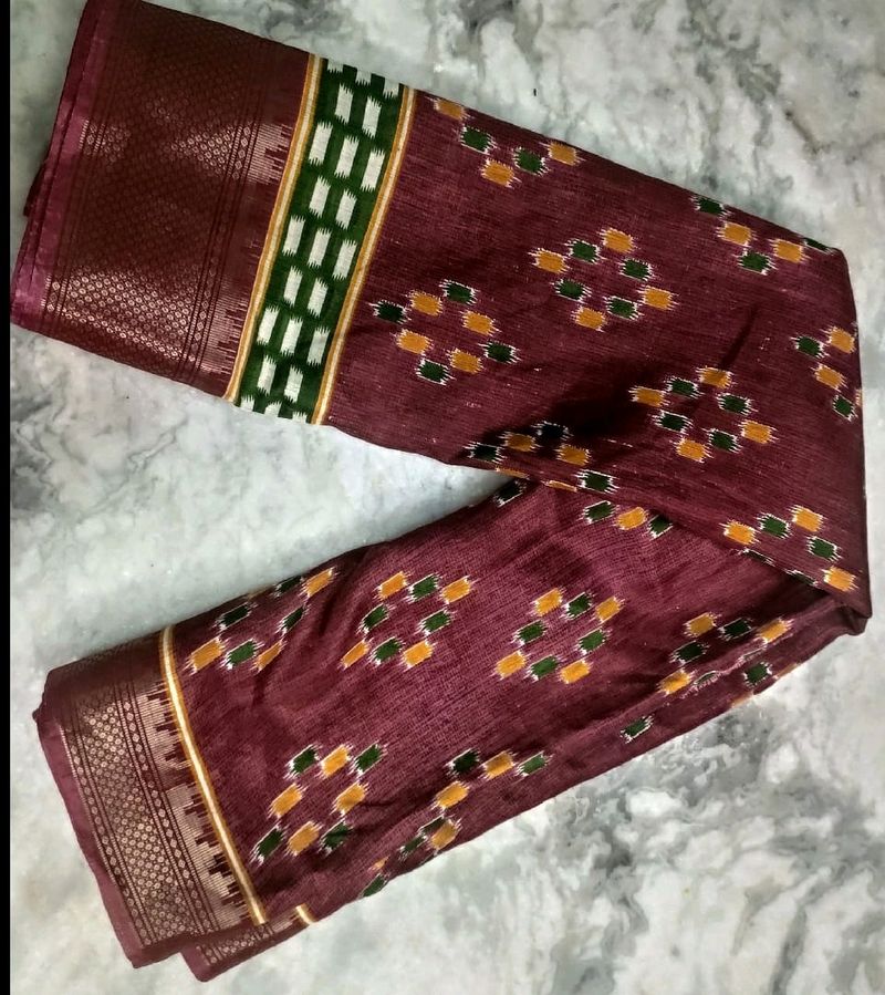 Pochampallii Ikkat Print Silk Saree