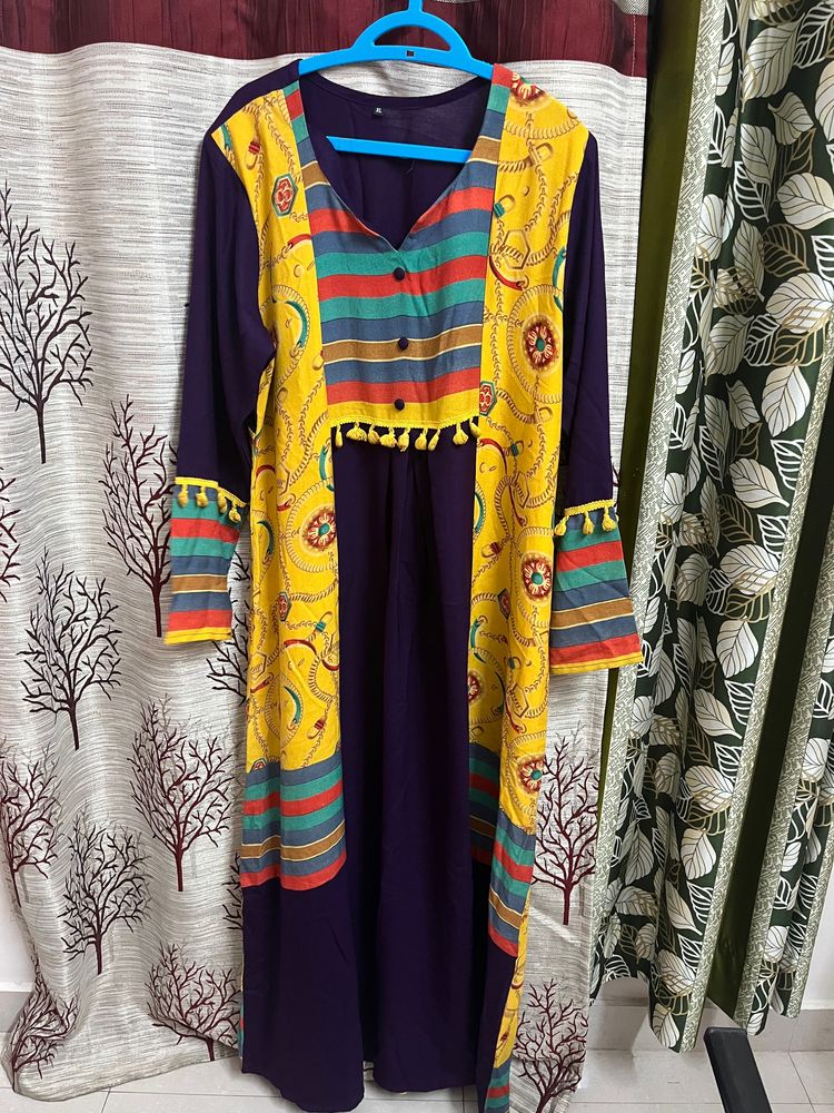 Purple And Yellow Dress