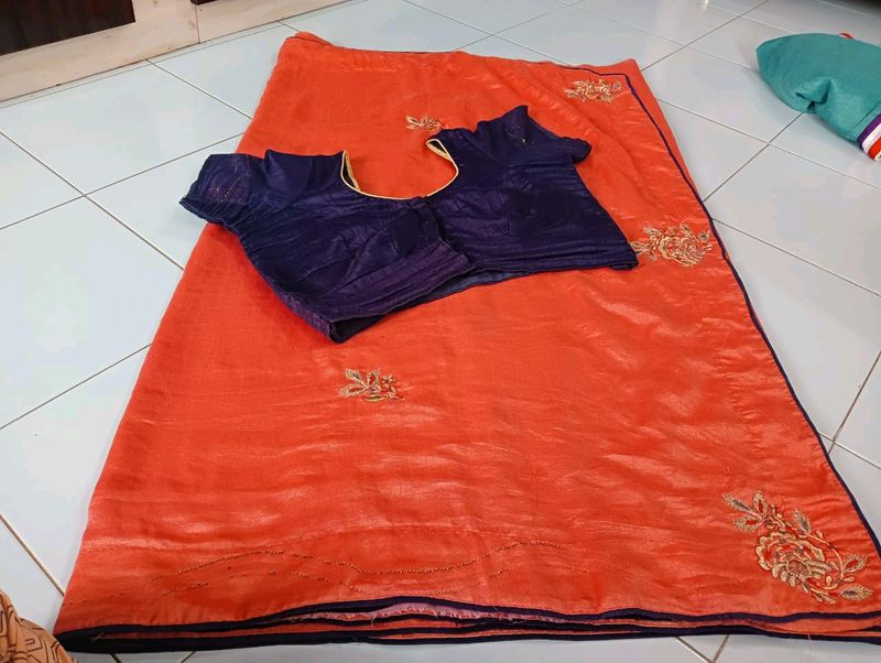 Designated Saree With Stitched Blouse