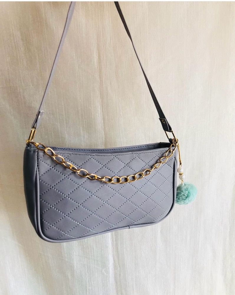 Grey Shoulder Bag