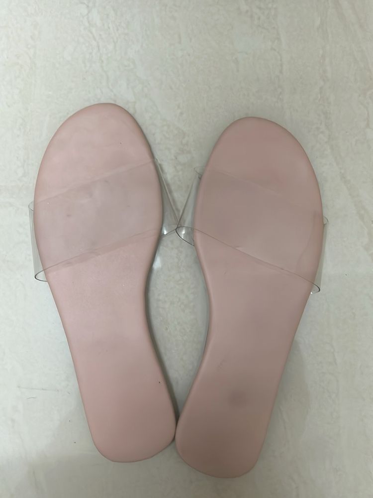 Rs 50/- Transparent Slipper Wore Just Twice