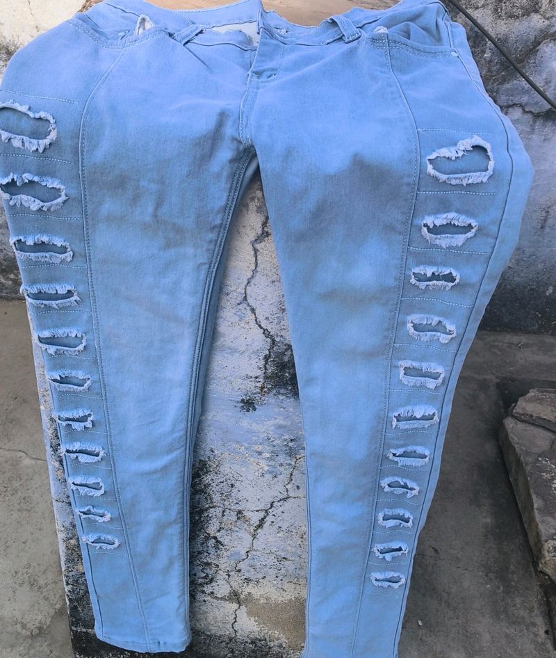 Light Blue Designer  Stylish Jeans