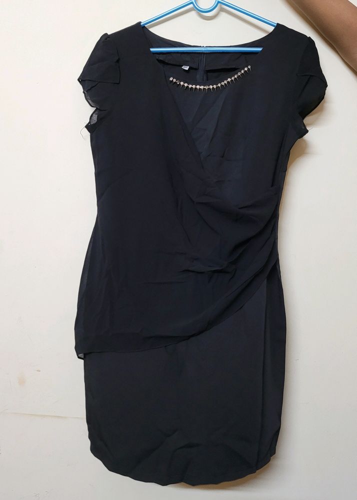 PRICE DROP! Little Black Dress With Designer Neck