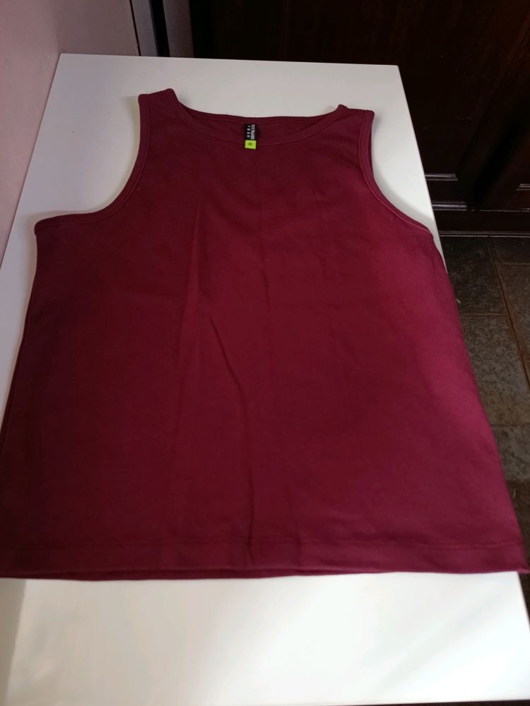 Tokyo Talkies Bright Burgundy Tank Top