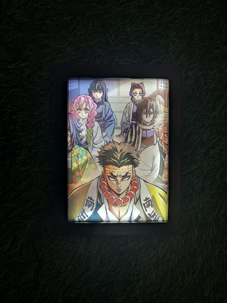 The Hashiras Demon Slayer LED Backlit Painting