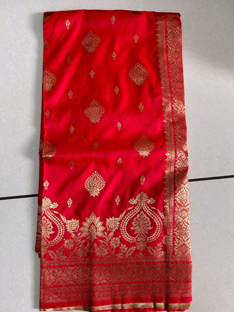 Red Art Silk Saree For Women