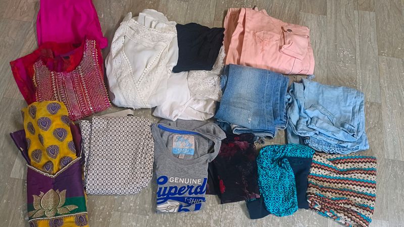 Combo Of 14 Preloved Good Quality Clothes