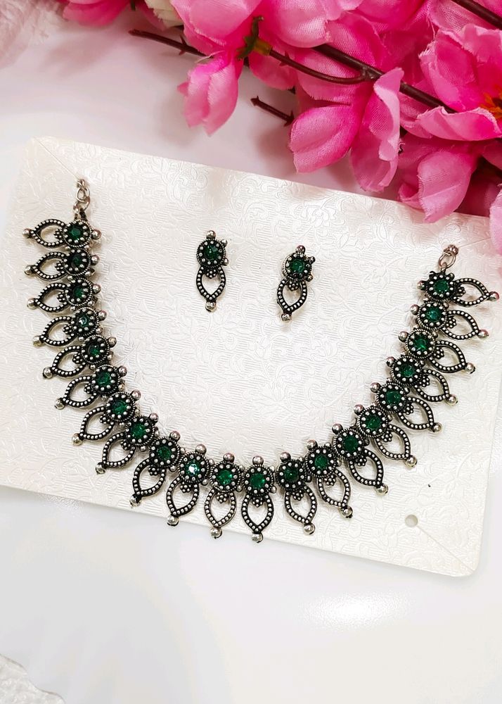 Beautiful Oxidized Choker Set