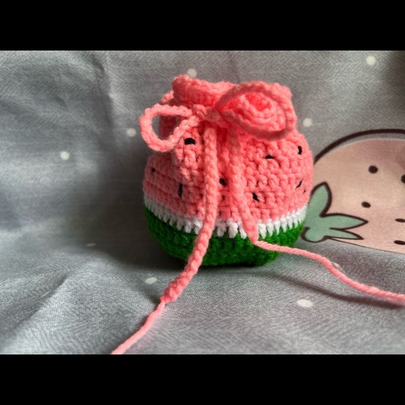 Crochet Watermelon Mini Coin Purse / AirPod Case