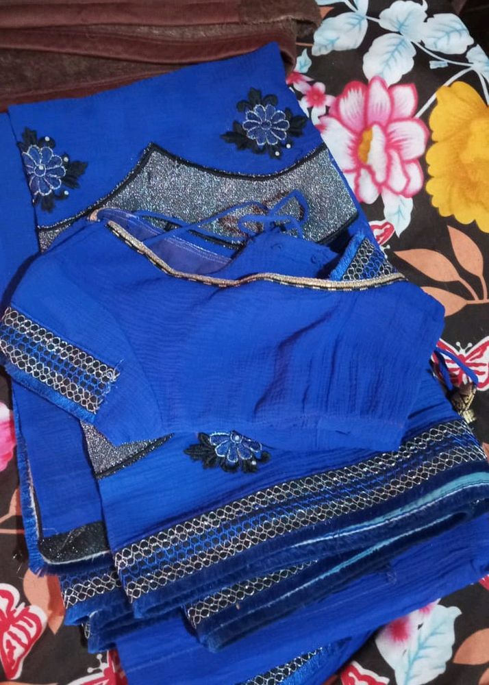 Blue🔵 Saree