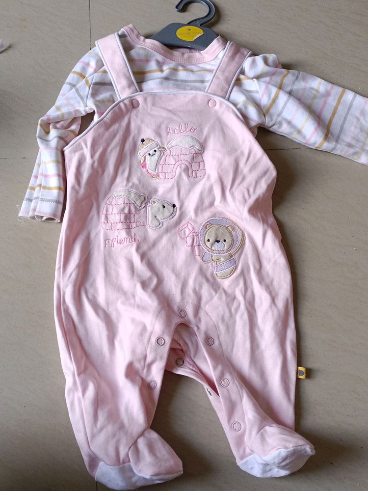 Baby Pink Colour Baby Romper