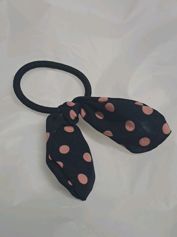 CUTE BLACK-PINK HAIR TIE