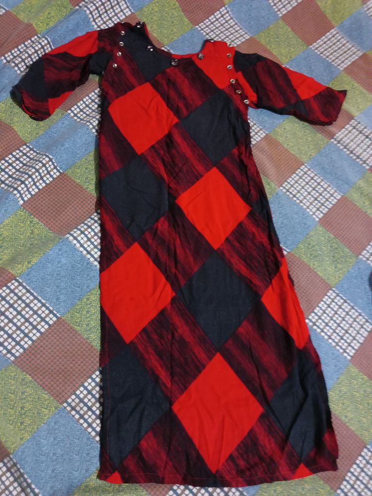 Red And Black Kurti