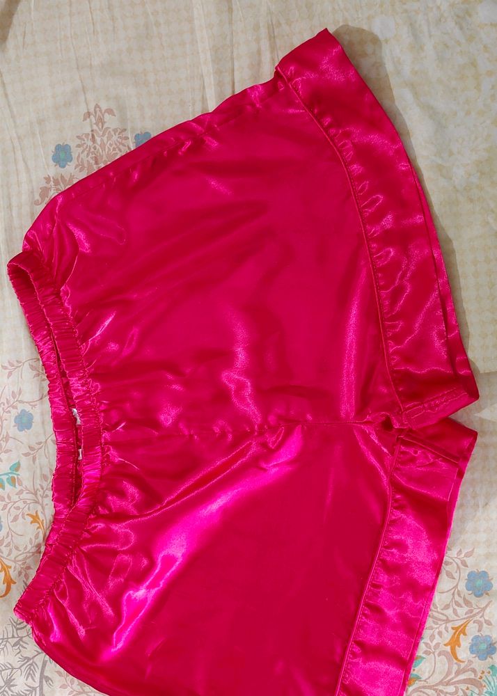 Lounge Wear Satin Shorts