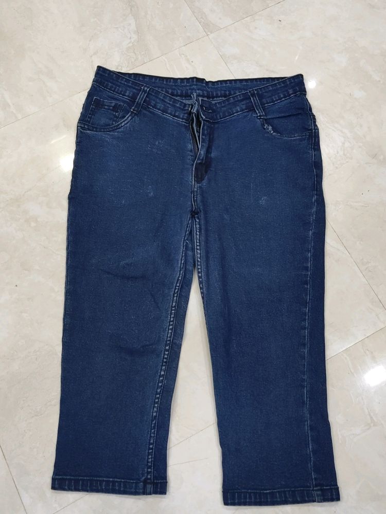 Blue Denim Capri