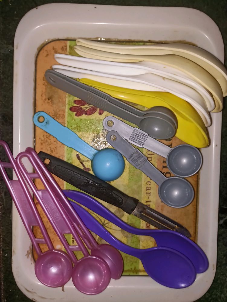 Soup Spoons,  Container Spoons And Peeler Combo